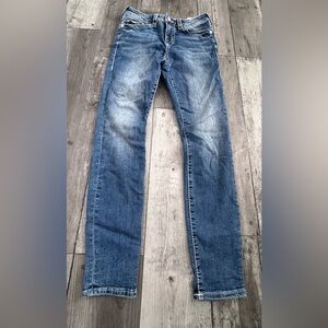 True Religion Women’s Jennie Curvy High Rise Distressed Super Skinny Size 26 Y2K